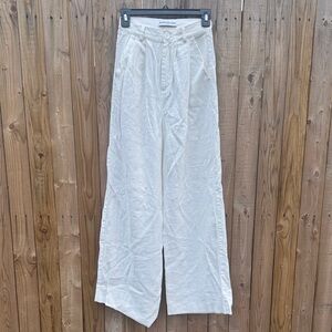 NONchalant white  Buttoned Trousers